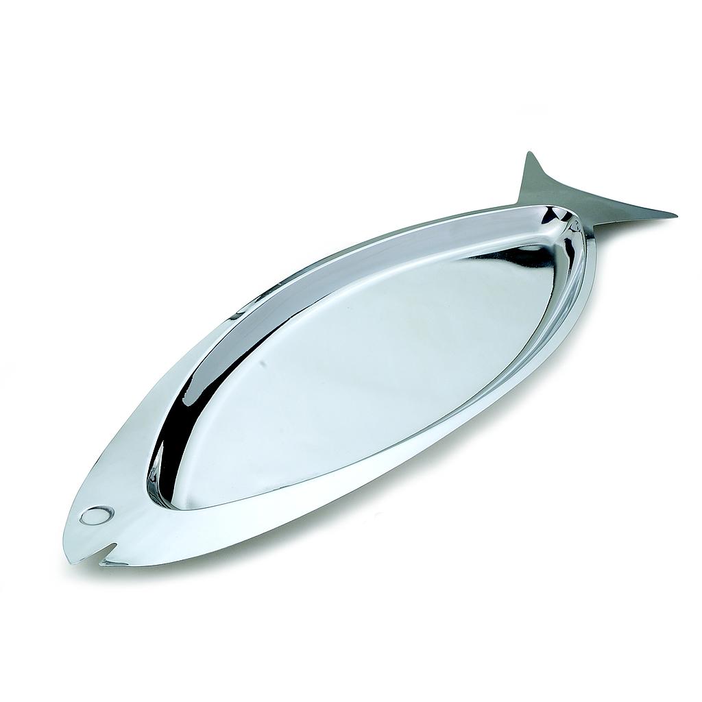 BANDEJA FORMATO PEZ DECORATIVA ACERO INOXIDABLE ALM-455 (64 x 2cm)