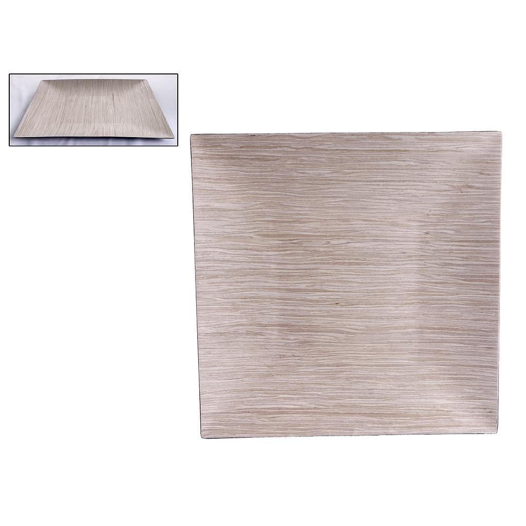 PORTA PLATO CUADRADO MADERA 101269 (30 x 30 x 2cm)