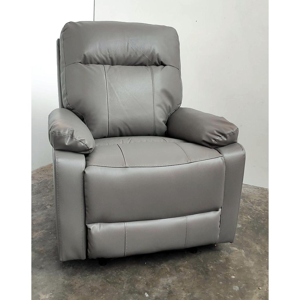 SILLON RECLINER PRAGA CUERO LOUNGE GRIS CLARO R5270AY/F190