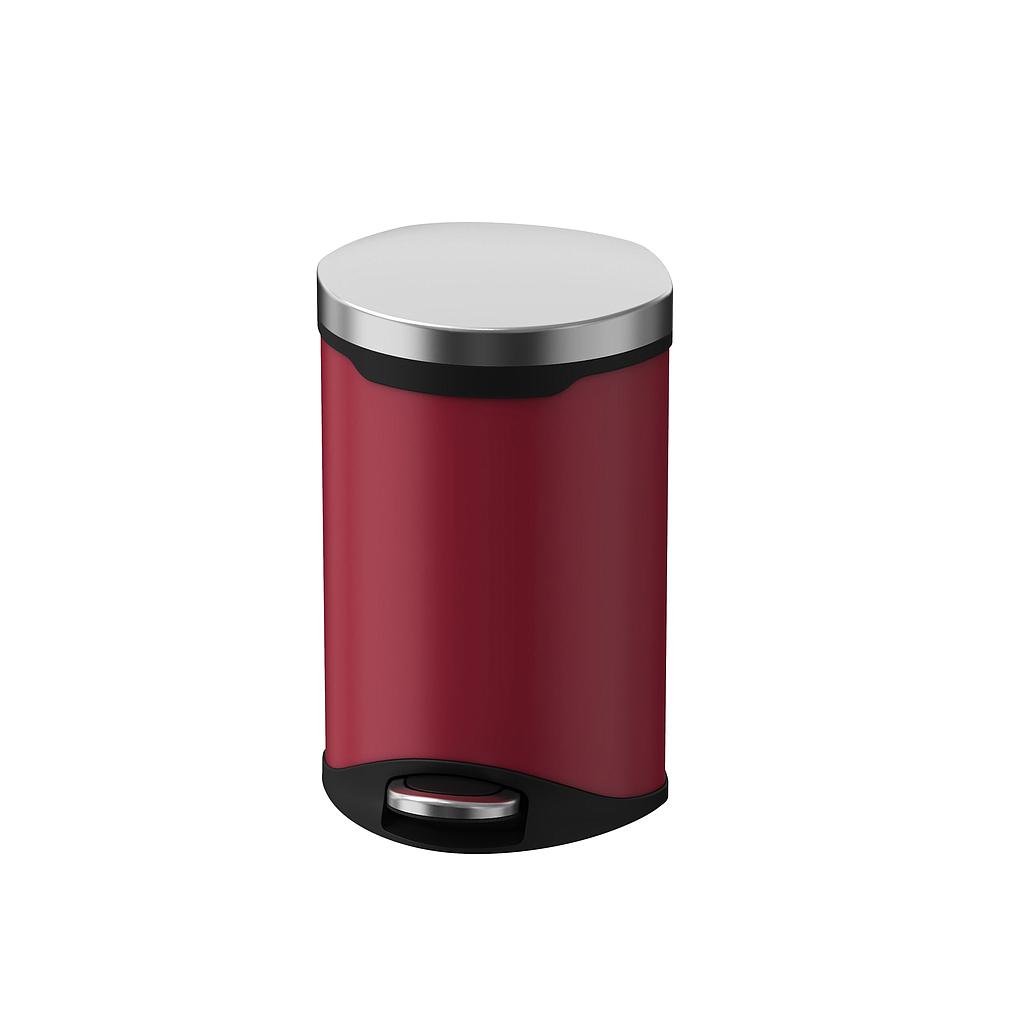 BASURERO ACERO INOX ROJO 6lt JH-8868RO (23.6 x 23 x 31.6cm)