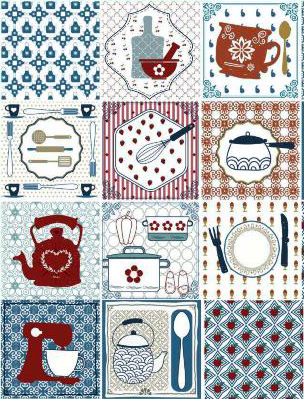 VINILOS ADHESIVOS TRANSPARENTES KITCHEN V0009 (15 x 15cm)