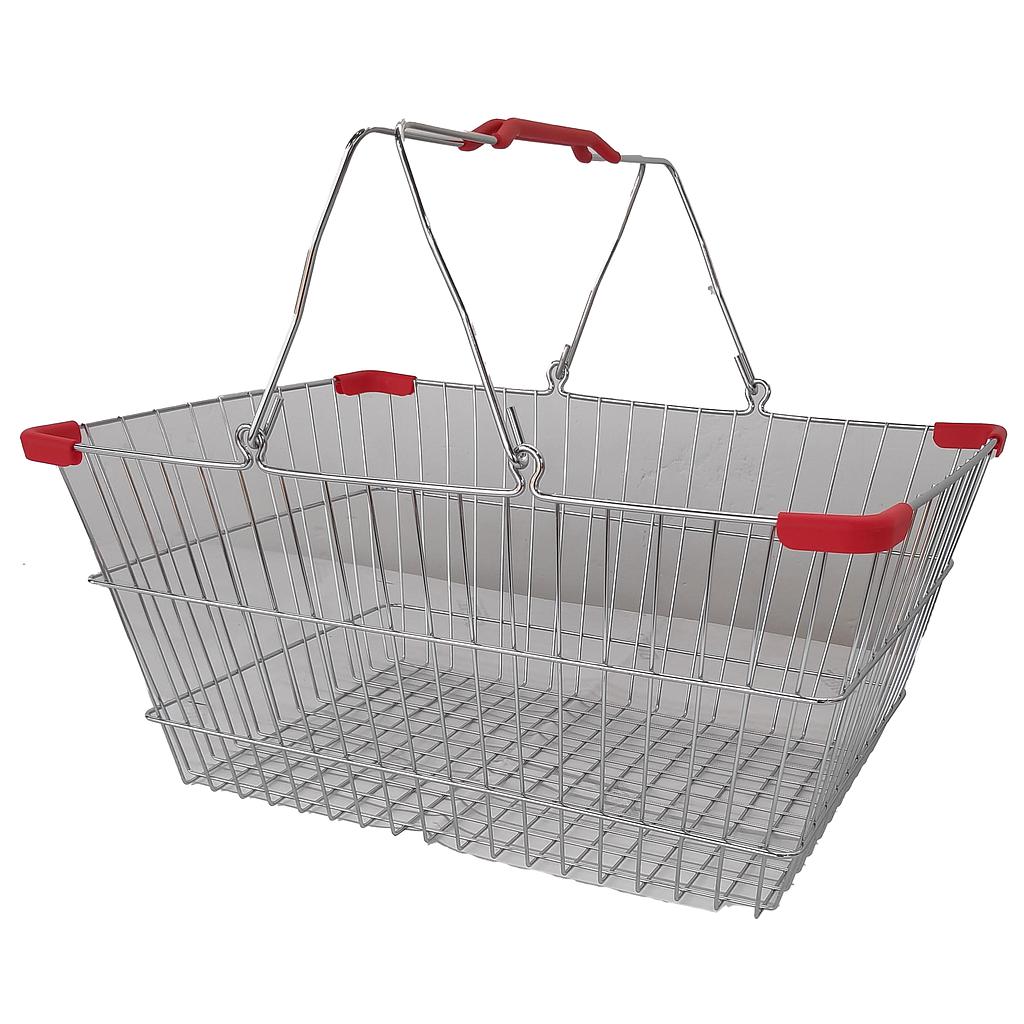 CESTA PARA COMPRAS METÁLICA CON ASAS 2HM50-1 (40 x 30 x 20cm)