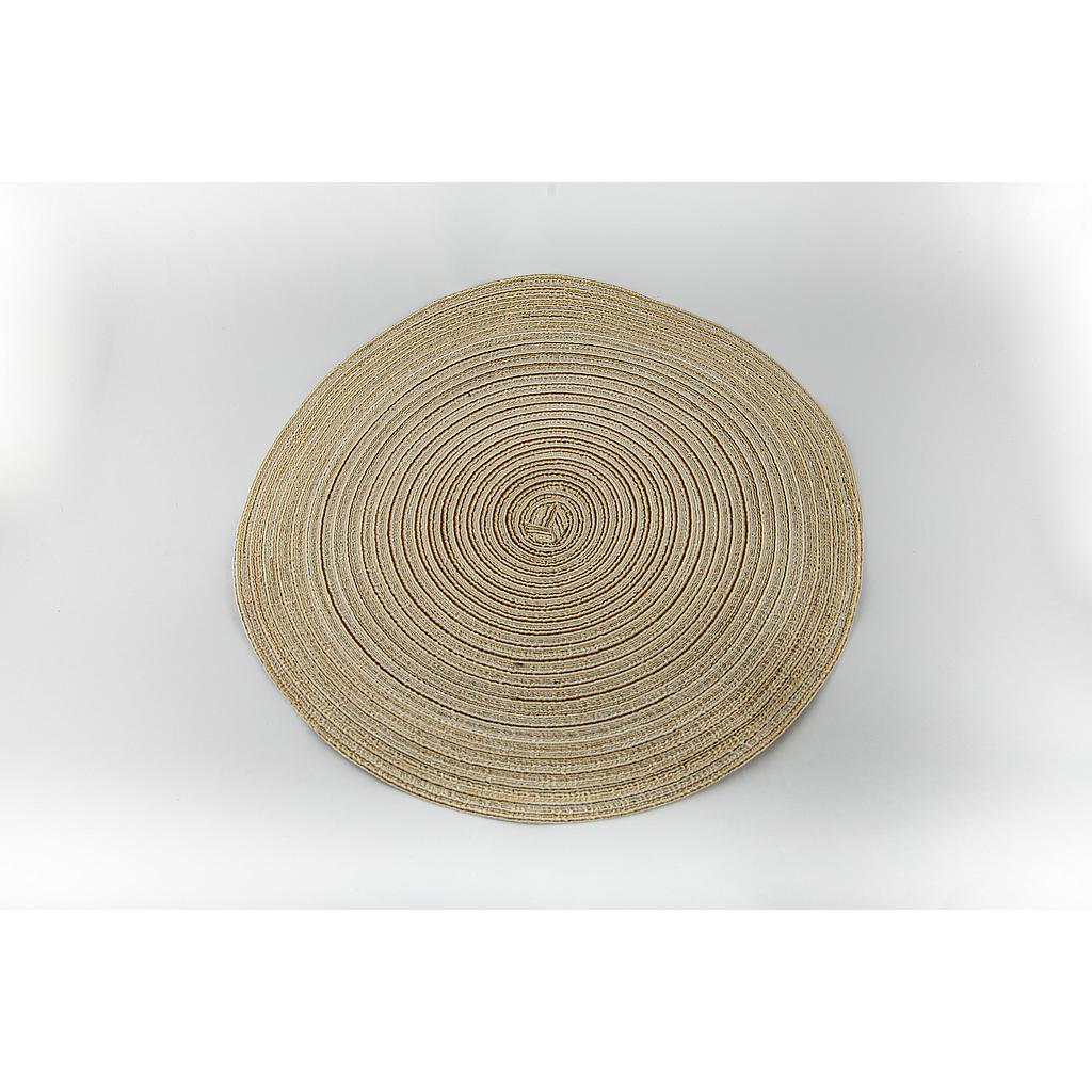 INDIVIDUAL REDONDO BEIGE DORADO 2HM42-2BD (38cm)