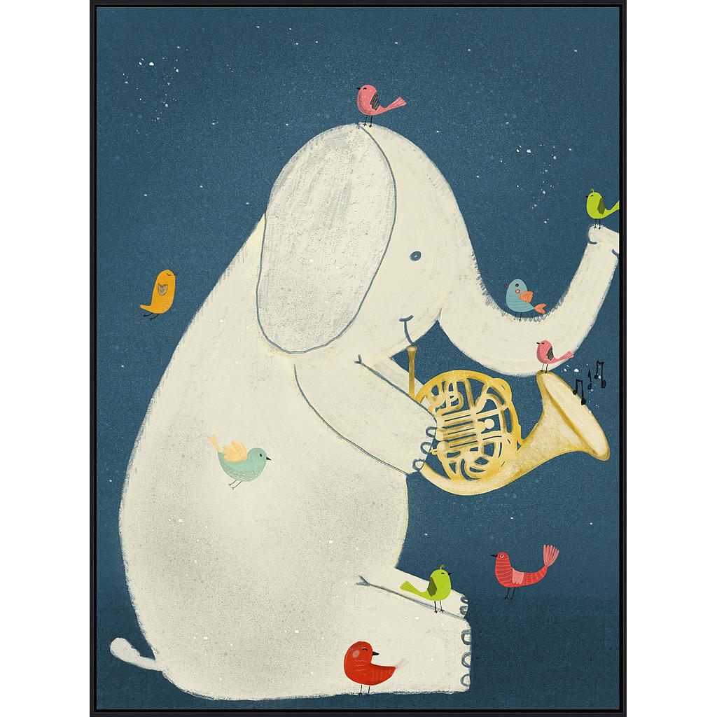 CUADRO ELEFANTE MUSICO 20057 (60 x 80 x 3.5cm)
