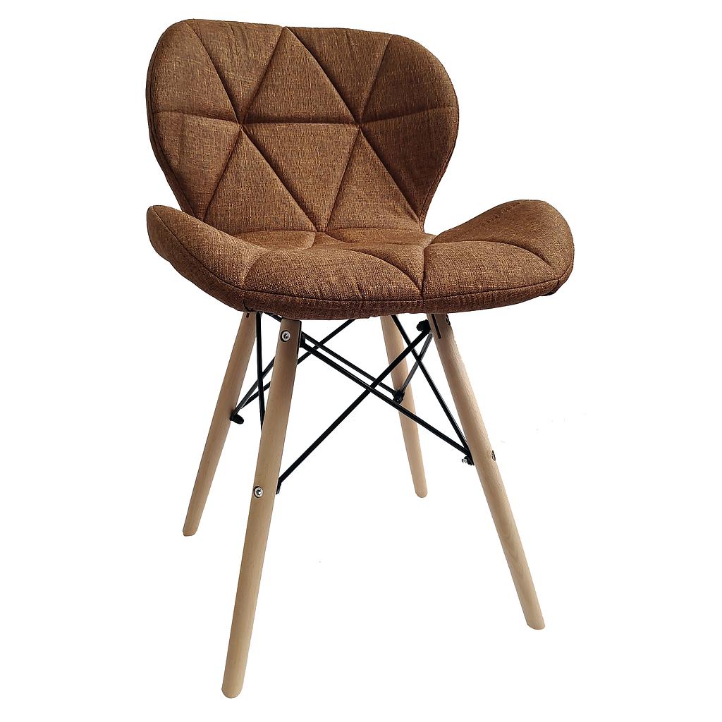 SILLA VIRGINIA TEXTIL MARRON CS-F013-29MR