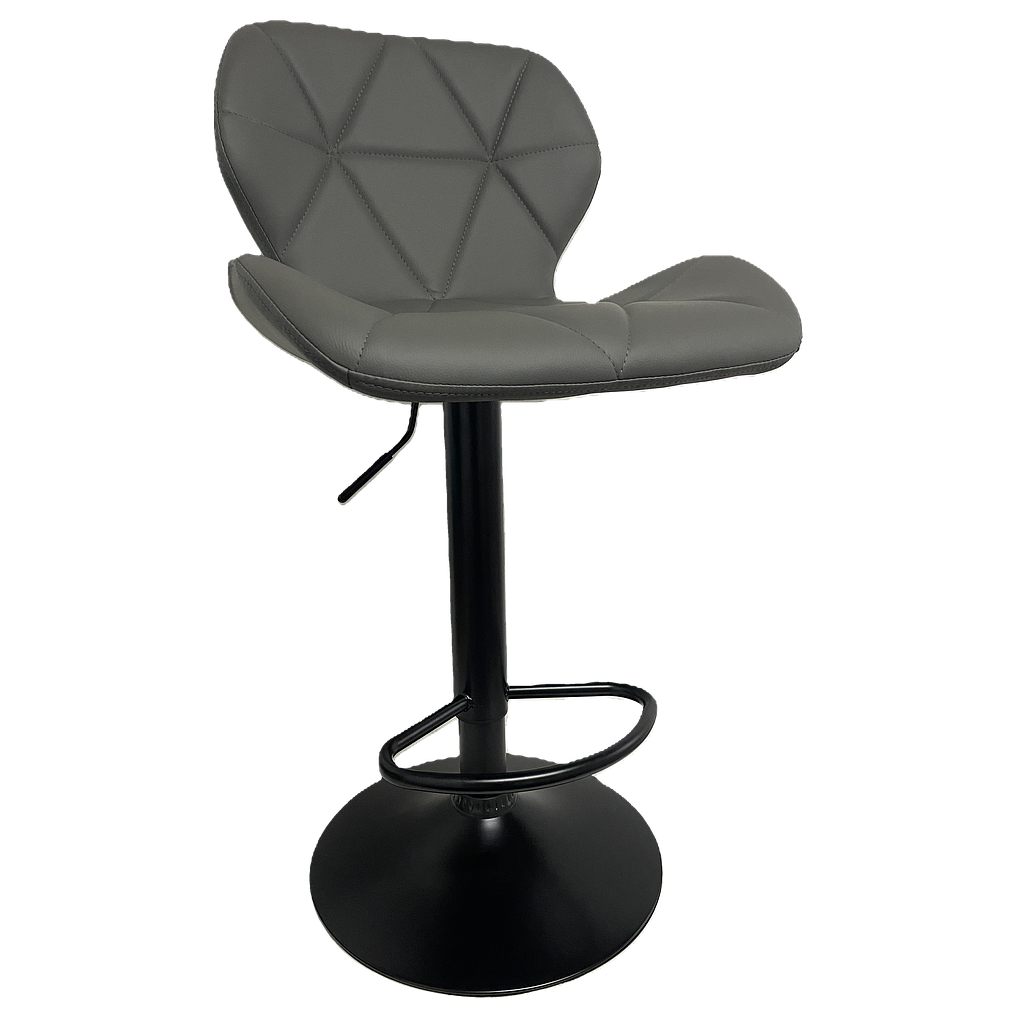 TABURETE EDISON GRIS OSCURO BASE NEGRA CS-B006GO (60 - 79cm)
