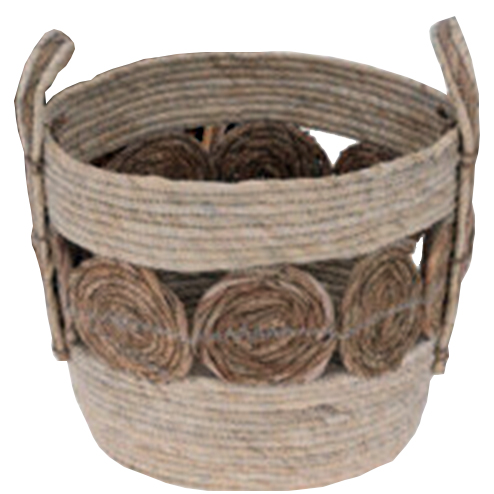 CESTA BICOLOR FIBRAS GRANDE KR2002230G (33 x 33 x 26cm)