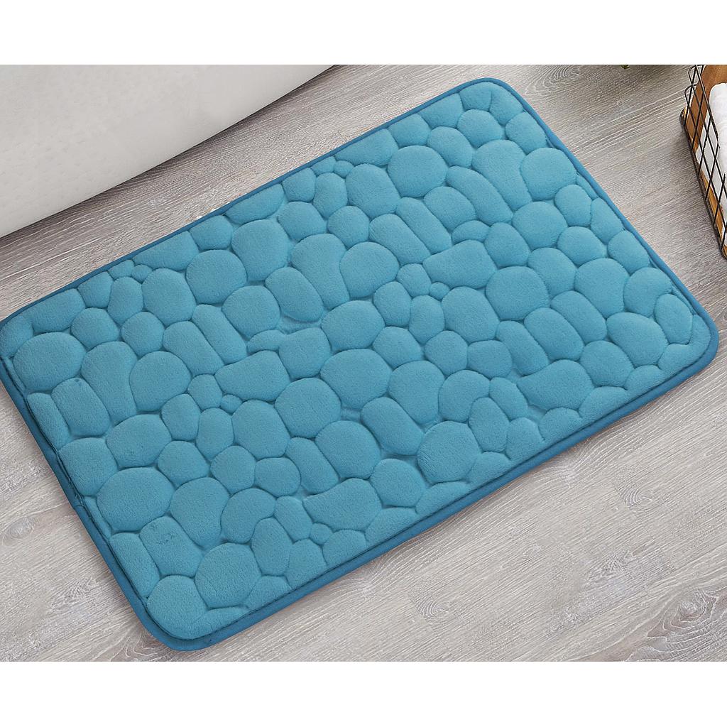 ALFOMBRA MEMORY FOAM DISENO PIEDRAS CELESTE 22469320 (40 x 60cm)