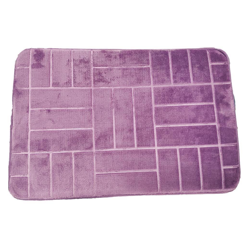 ALFOMBRA FLANNEL FOAM DISENO BLOQUE LILA 22469327 (40 x 60cm)