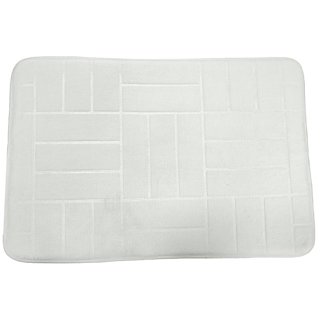 ALFOMBRA FLANNEL FOAM DISENO BLOQUE BLANCO 22469329 (40 x 60cm)