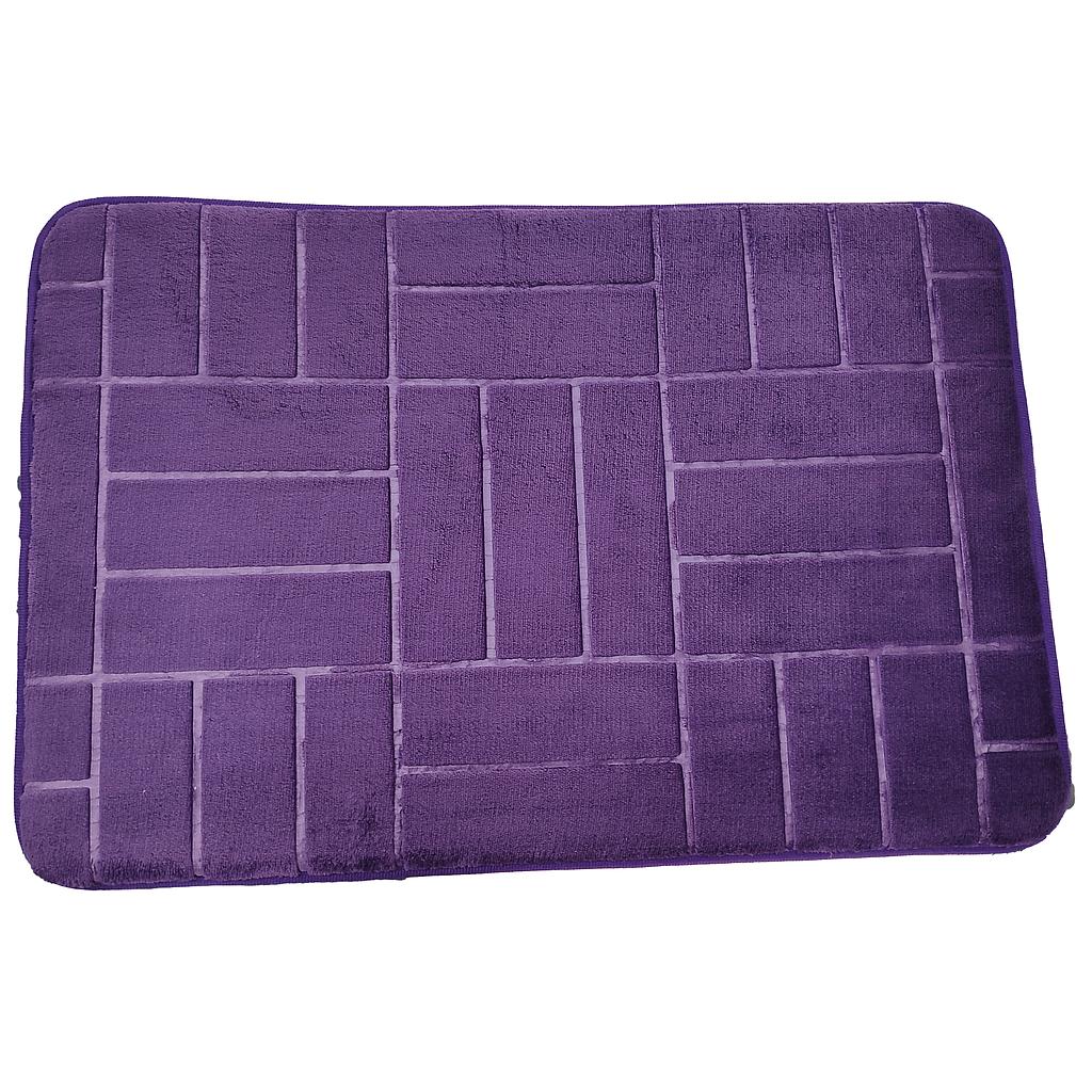 ALFOMBRA FLANNEL FOAM DISENO BLOQUE MORADO 22469330 (40 x 60cm)