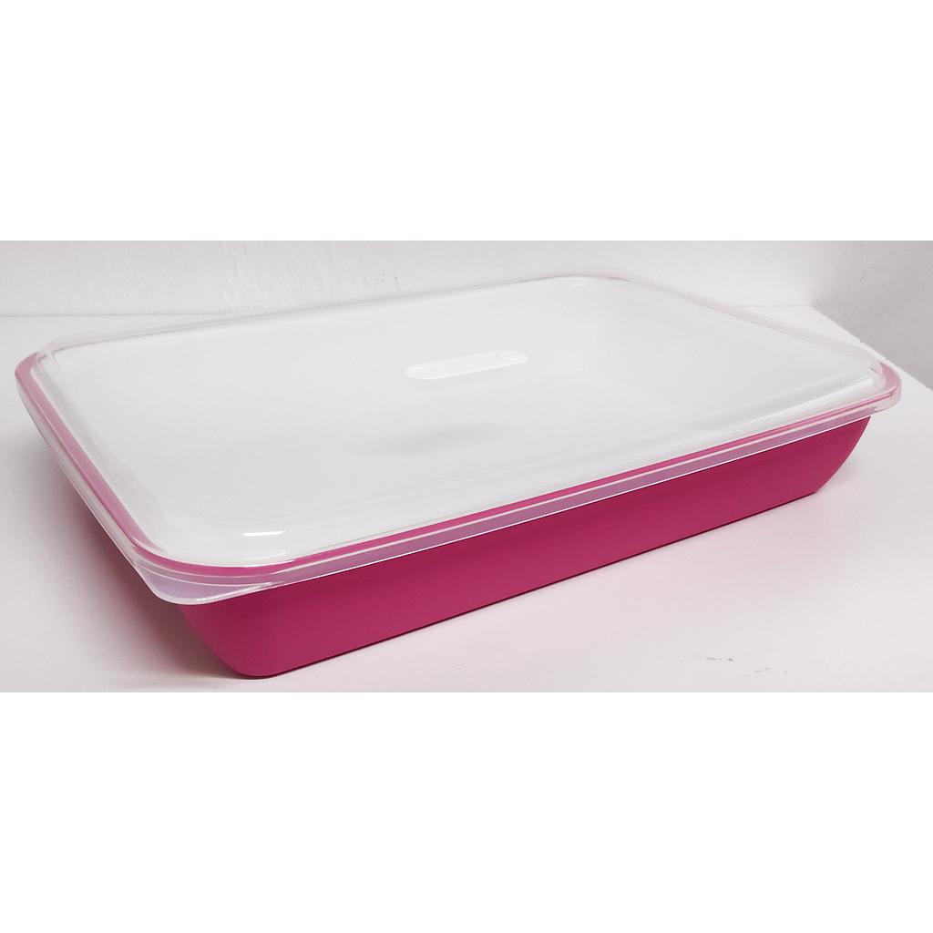 BANDEJAS DE SERVICIO CON TAPA FUCSIA S2095FX (25 x 35,5 x 7cm) - 3.2L