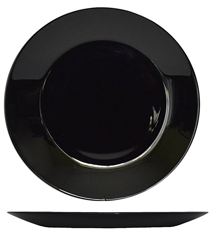 PLATO POSTRE ZELIE NEGRO Q8456 (18cm)