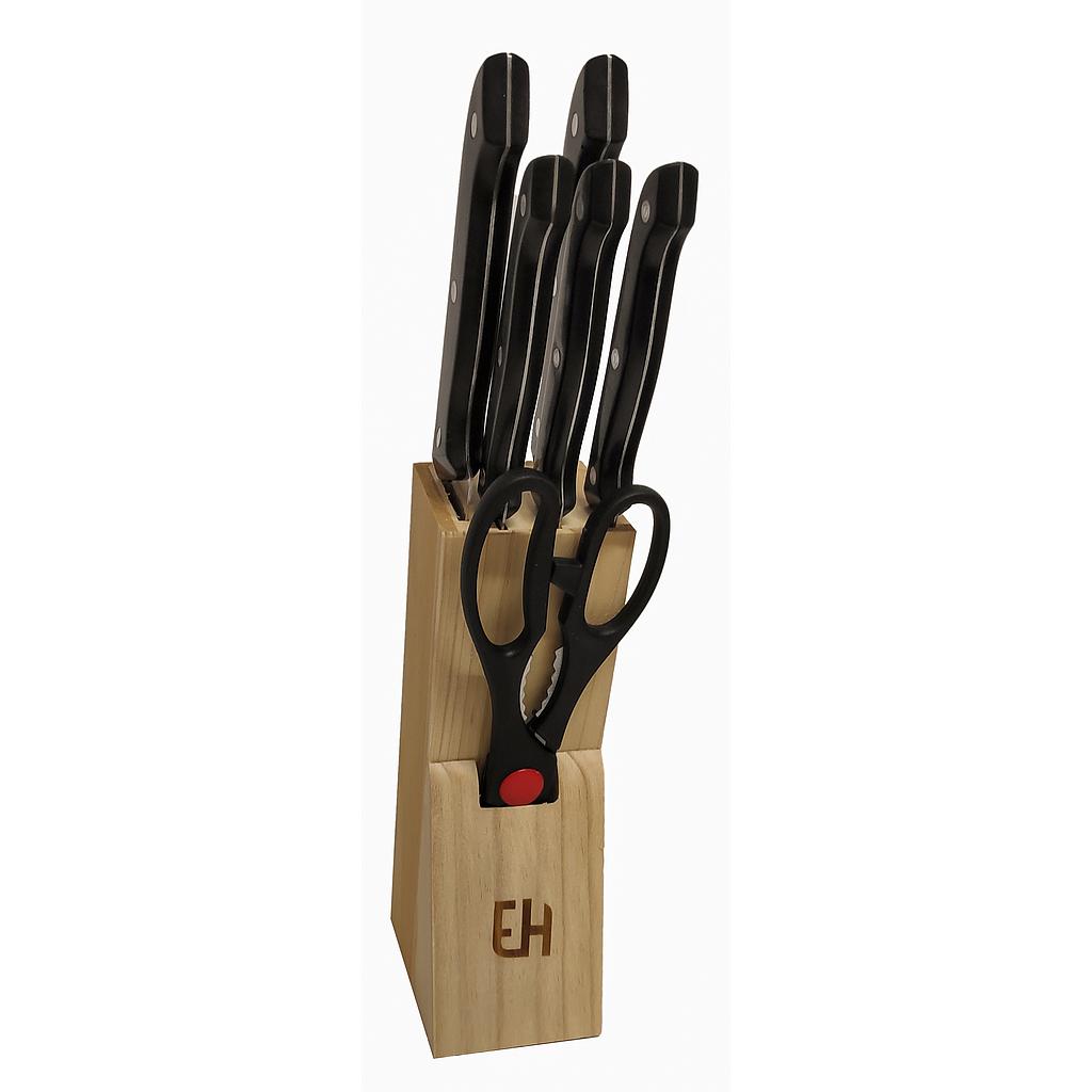 SET PORTA CUCHILLOS Y TIJERAS 7PZS 404000030