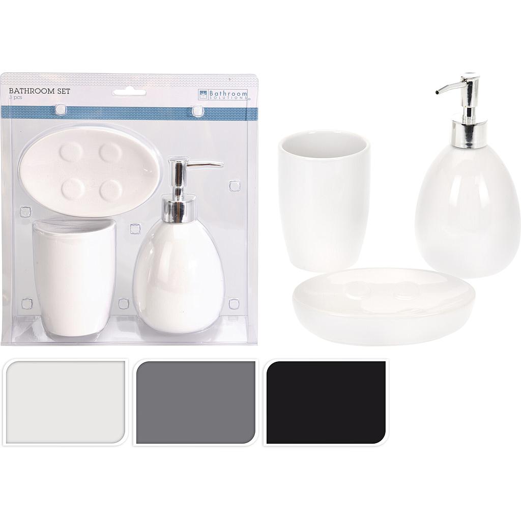 SET ACCESORIOS DE BANO NEGRO 3PZS 795600090NG