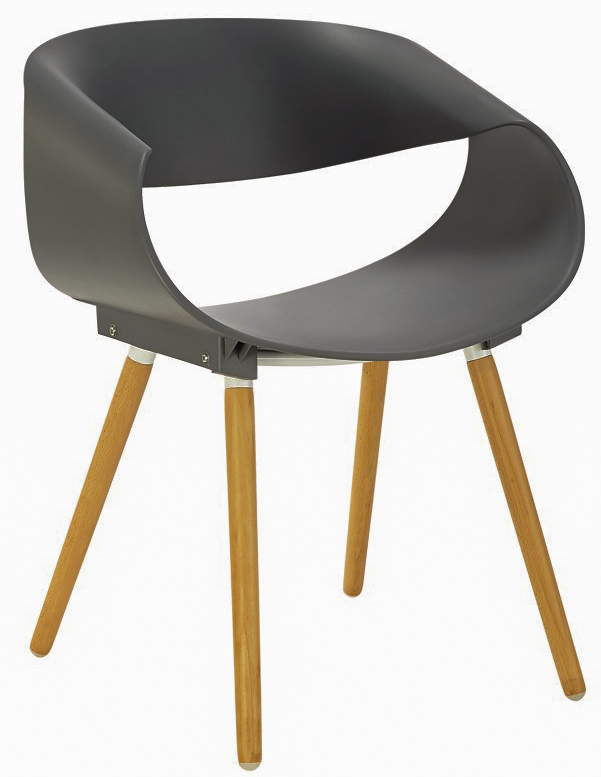 SILLA VALPARAISO PATAS MADERA GRIS SL-7064GR (55 x 47 x 75cm)