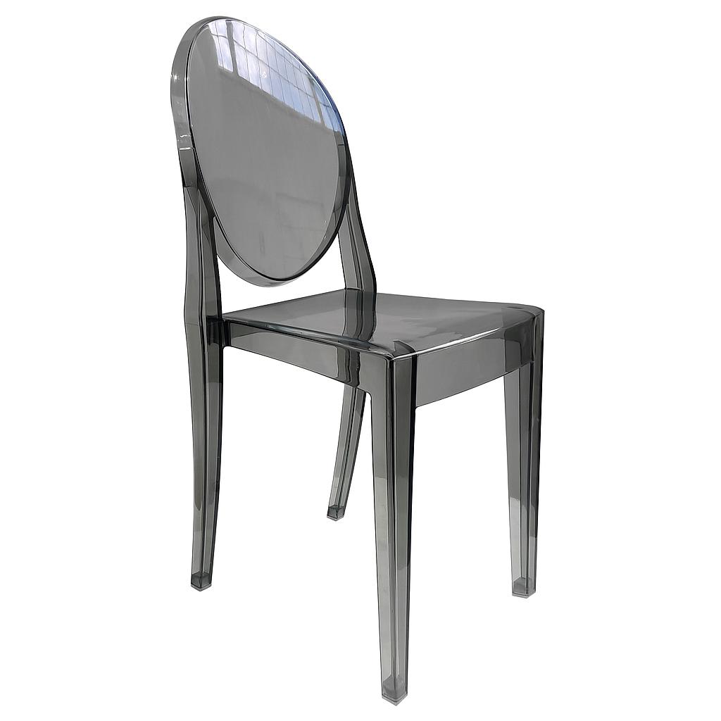 SILLA ANTOFAGASTA TRANSPARENTE OSCURO CS-P044NG (67 x 39 x 69)