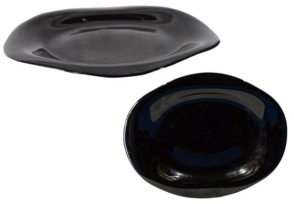 PLATO TENDIDO OPAL NEGRO 984691 (34 x 26 x 2cm)