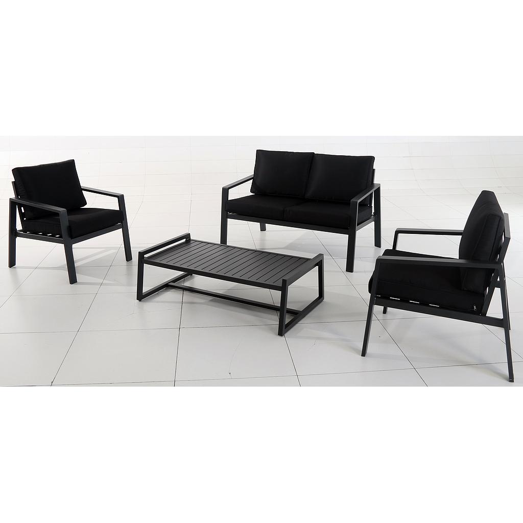 JUEGO SALA BRASILIA ALUMINIO SOF062 (S 65 x 75 x 70cm / Sf 120 x 75 x 70cm / M 108 x 62 x 40cm)