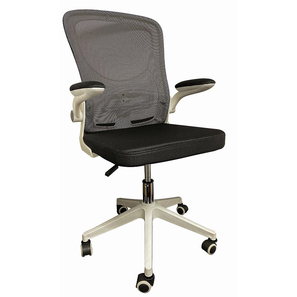 SILLA EJECUTIVA CON RUEDAS BLANCO/NEGRO O-09BN