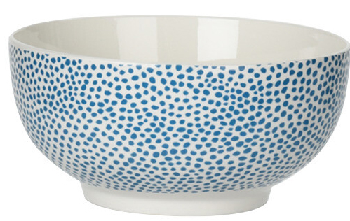 BOWL PORCELANA PUNTOS AZULES Q75102270C