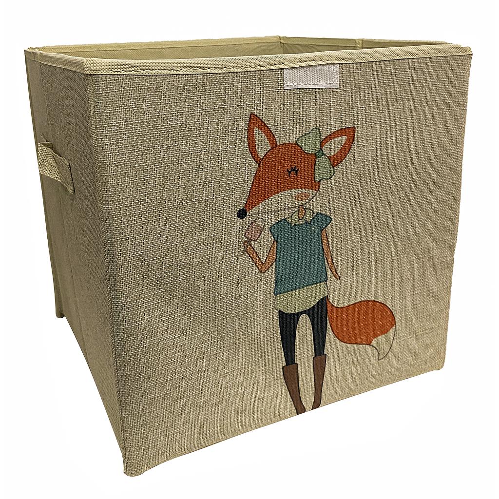 CAJA ORGANIZADORA PARA NINOS ZORRA CON BOTAS 2HM8-9ZB (35 x 35 x 35cm)