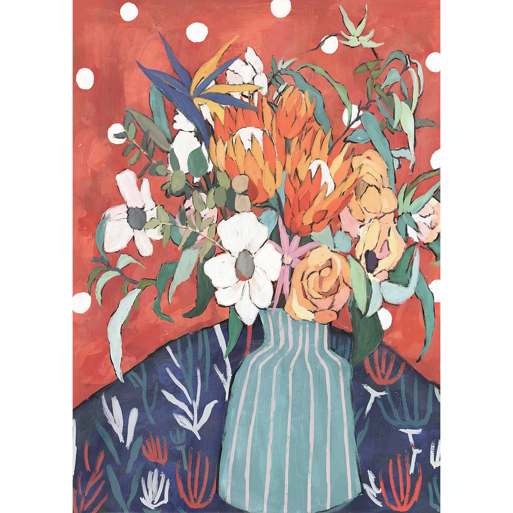 CUADRO FLORES Y JARRON 13436A (90 x 120cm)