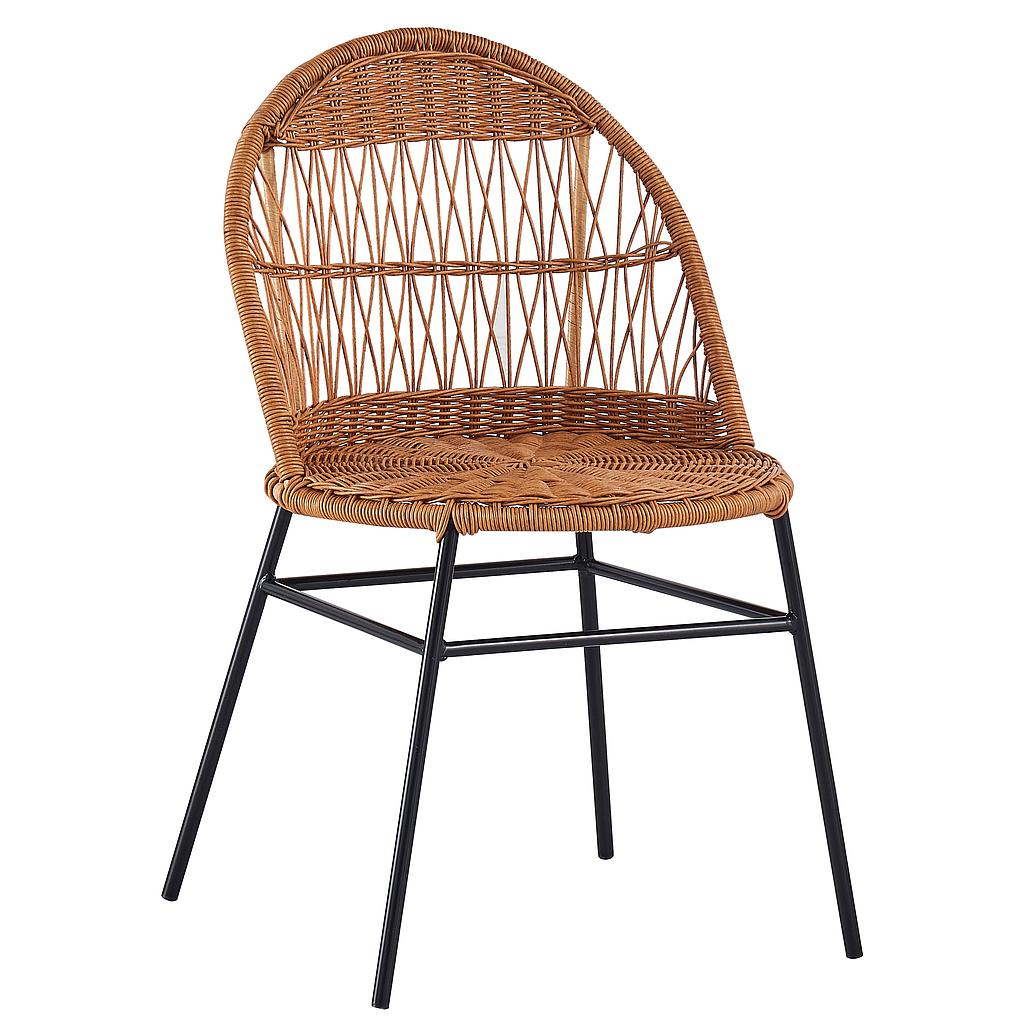 SILLA TEMUCO RATAN PATAS NEGRAS E2174
