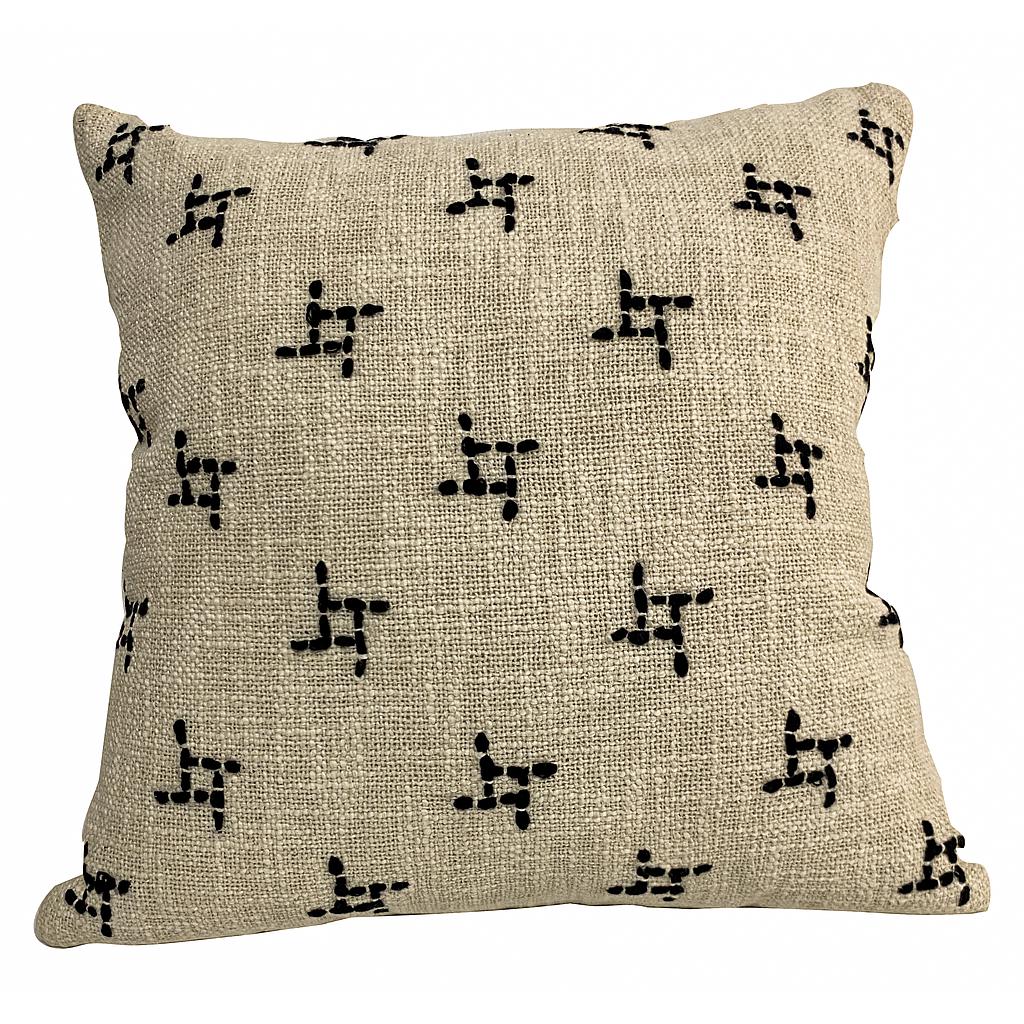 COJIN ALGODÓN BORDADO ESTRELLAS PDD-CC-2203-60 (46 x 46cm)