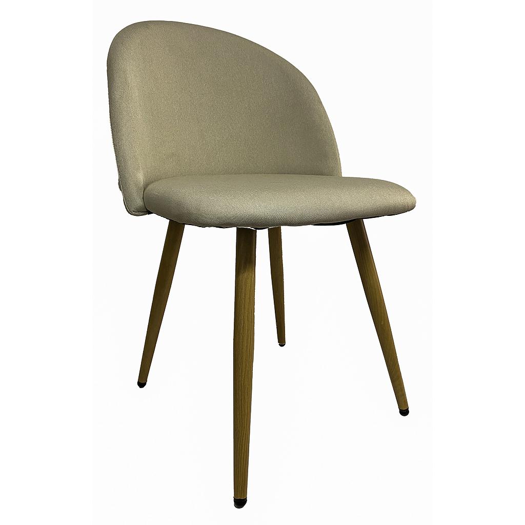 SILLA CHICAGO TEXTIL CREMA PATAS NATURALES R08CR