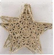 SET ADORNO NAVIDENO ESTRELLA 5PZS 642728 / HM0079 (11cm)