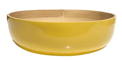 BOWL BAMBOO NATURAL MOSTAZA BRILLO IB 590101 (25 x 8cm)