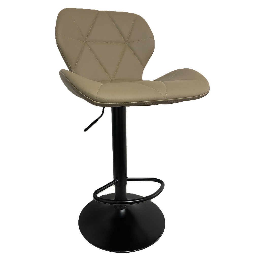 TABURETE EDISON BEIGE BASE NEGRA CS-B006BEB (75cm)