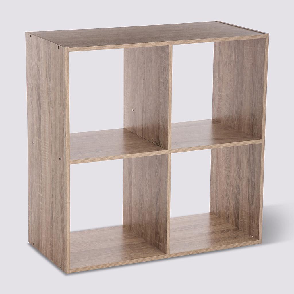 ESTANTERIA 4 PUESTOS SIN PATAS  MADERA NATURAL 138908 (67.5 x 67.5 x 32cm)