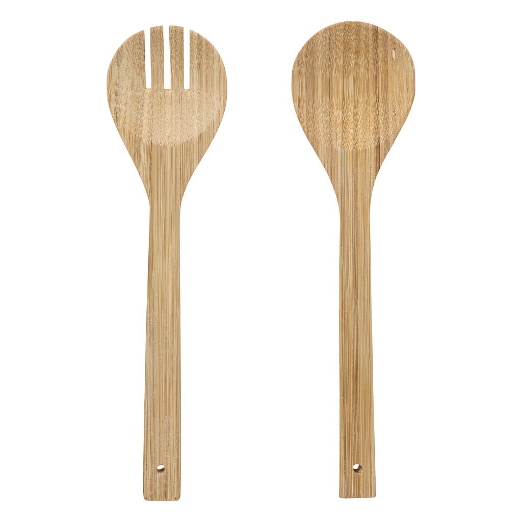 SET CUCHARETAS BAMBOO PARA ENSALADA 2PZS 151490 (30 x 7.5 x 1.30cm)