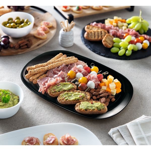 PLATO RECTANGULAR DIWALI NEGRO V2342 (34cm)