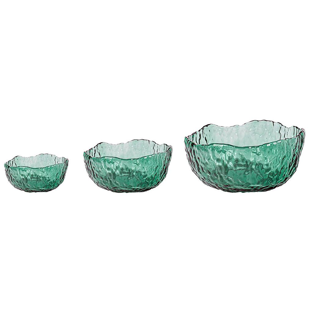 SET CEVICHEROS VIDRIO 3PZS 201658 / SAN2572/SAN2572/DX40AG/L3 (19 x 7 - 16 x 6 - 12 x 5cm)