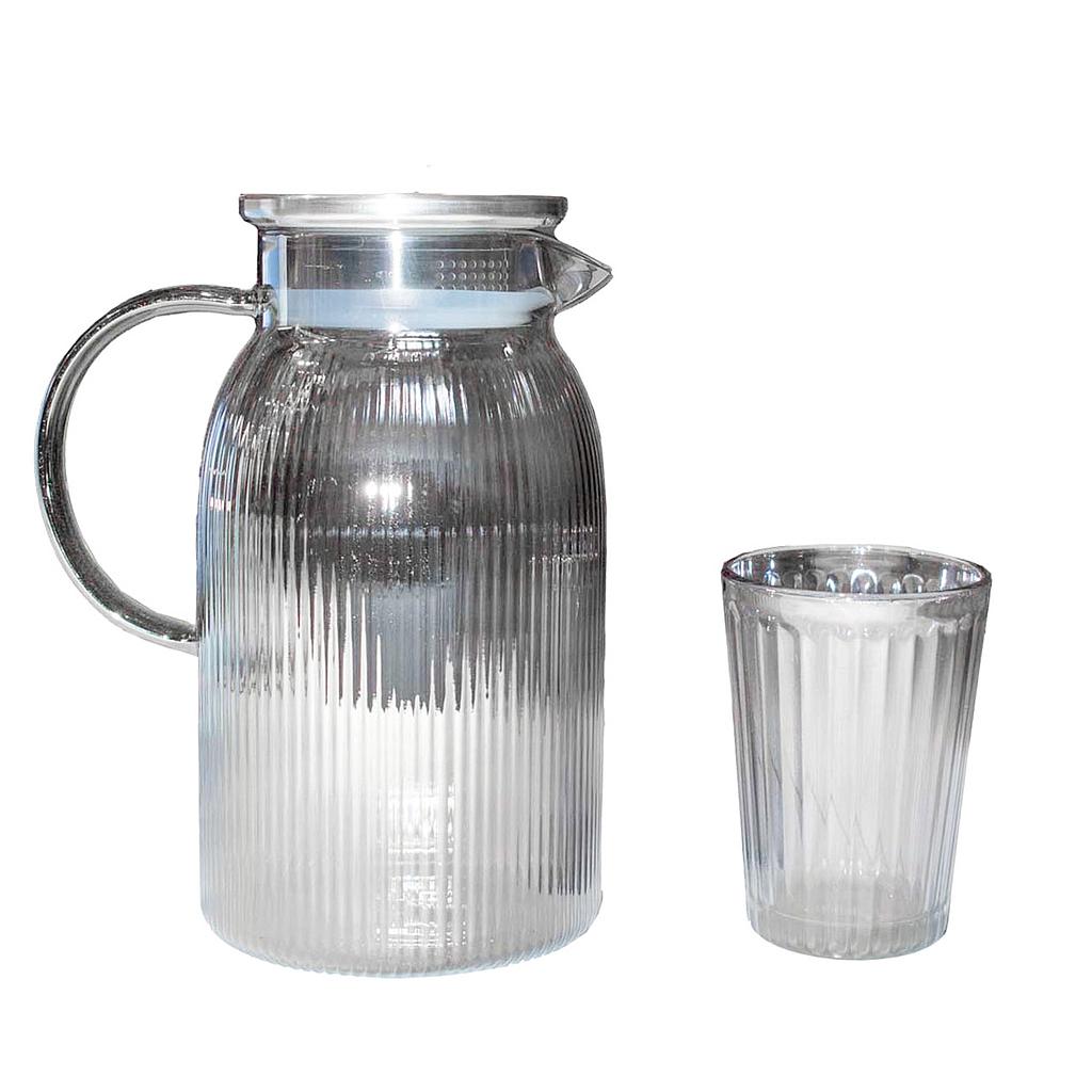 SET JARRA &amp; VASOS 5 PZS 638379 / SAN1254 / XGSJ/L5HS (1.6lt / 260ml)