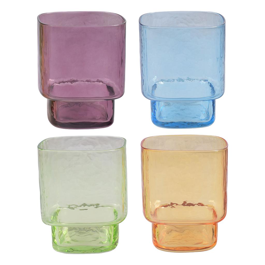 SET VASOS VARIOS COLORES 4PZS 274299 / FA23001