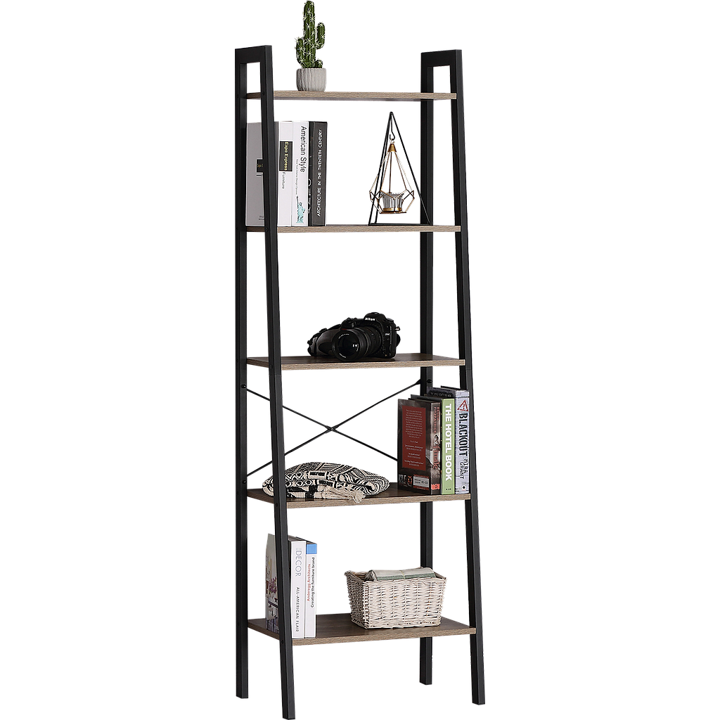 ESTANTE INDUSTRIAL CON 5 NIVELES COLOR NEGRO ZWJ5637172LGS (144 x 58 x 23.5cm)