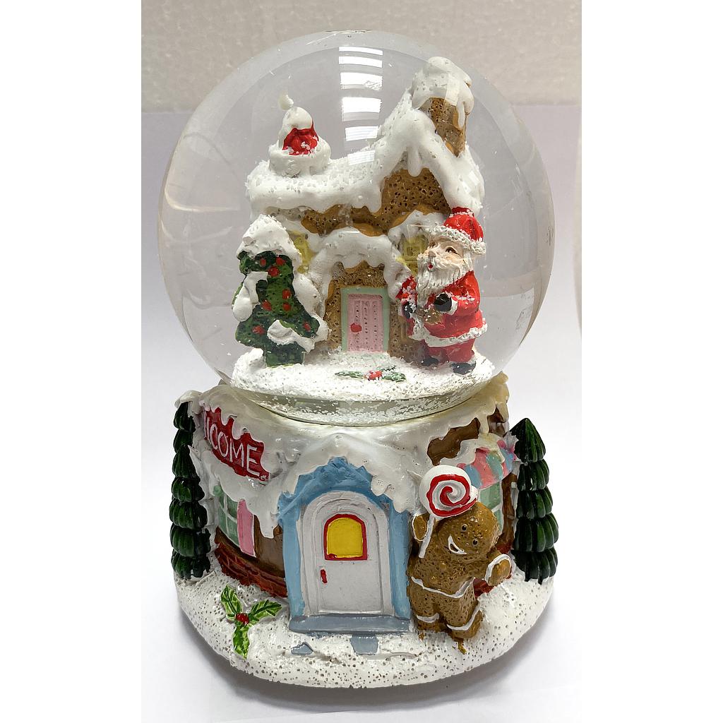 ESFERA DE AGUA NAVIDEÑA MUSICAL LUZ MUNECO JENGIBRE VARIOS MODELOS IC81164772