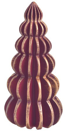 ADORNO NAVIDENO ARBOL ROJO DORADO 541402 / LP64032-2 (9.7 x 9.7 x 19cm)