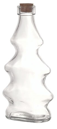 BOTELLA DE VIDRIO NAVIDENA DISENO ARBOL 897819 / ES24648 (20 x 9 x 5.3cm)