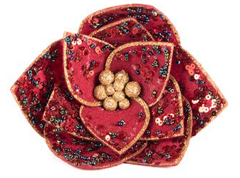 PINCHO ARTIFICIAL NAVIDENO FLOR RUSIA 973217 / MC18B-21254-2 (14cm)