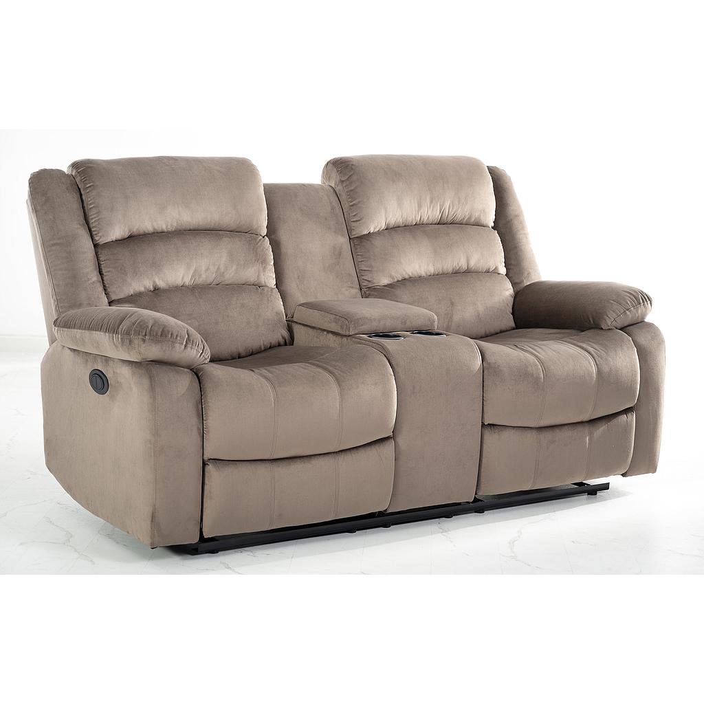 SILLON RECLINER DOBLE WATERLOO ELECTRICO MARRÓN 106.1032