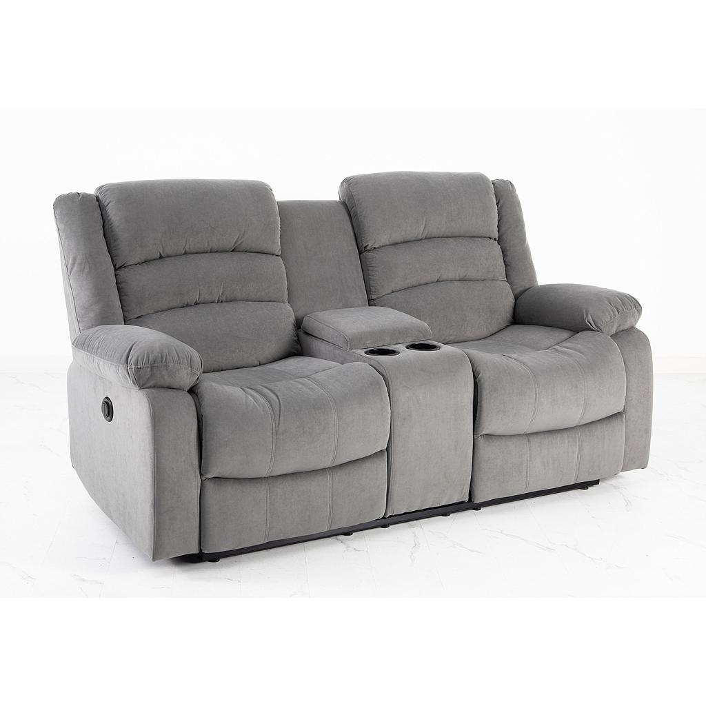 SILLON RECLINER DOBLE WATERLOO ELECTRICO GRIS 106.1035