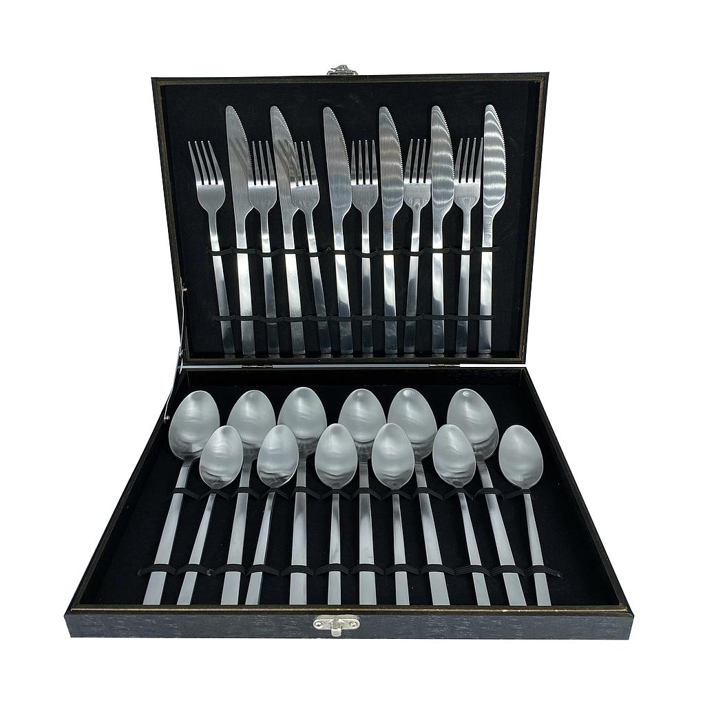 JUEGO CUBIERTOS ACERO INOX 24PZS 4HM14-6