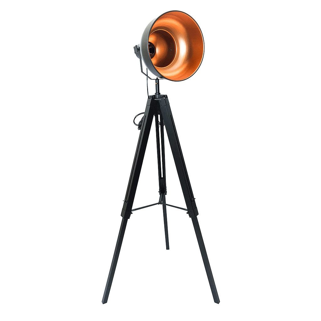 LAMPARA MADERA REGULABLE TIPO REFLECTOR DIRECCIONABLE DE PISO 4HM35-4 (100 - 150cm)