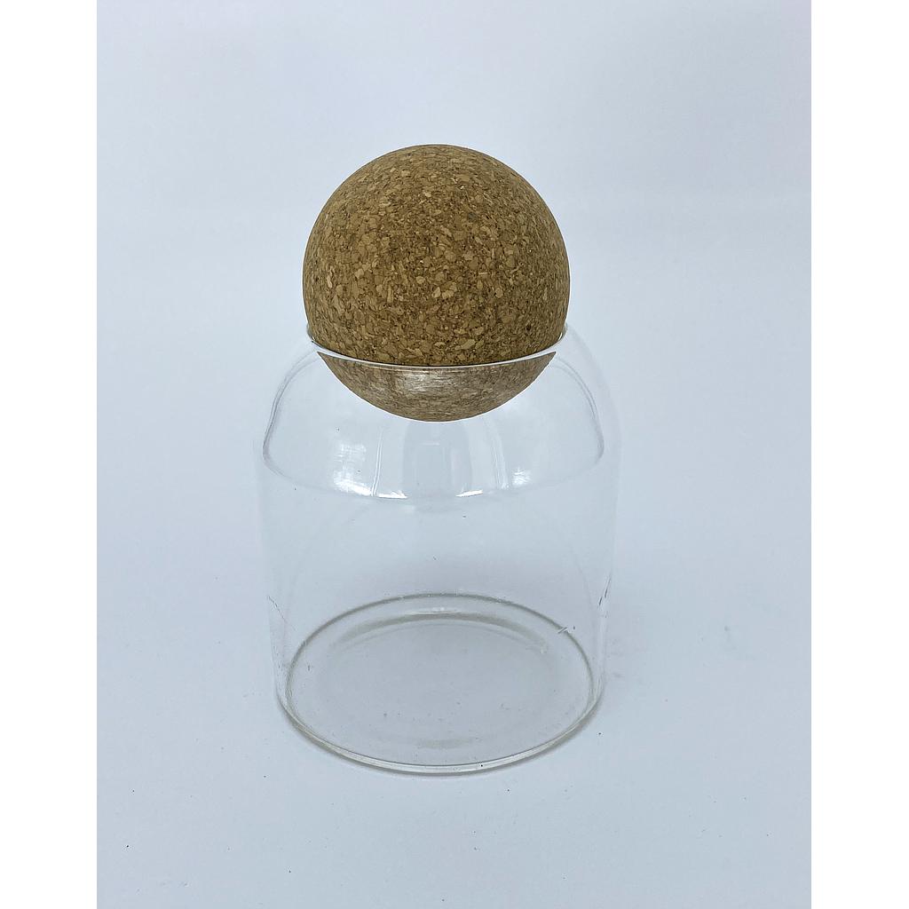 CONTENEDOR VIDRIO MULTIUSO TAPA CORCHO 4HM37-14 (350ml)