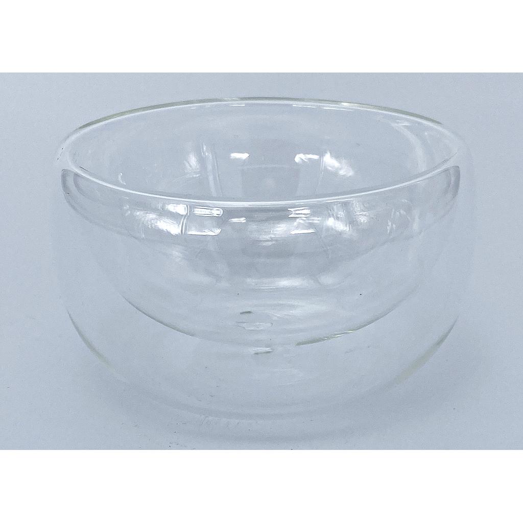 BOWL VASO VIDRIO DOBLE TRANSPARENTE 4HM37-19 (9.5 x 6cm / 160ml)
